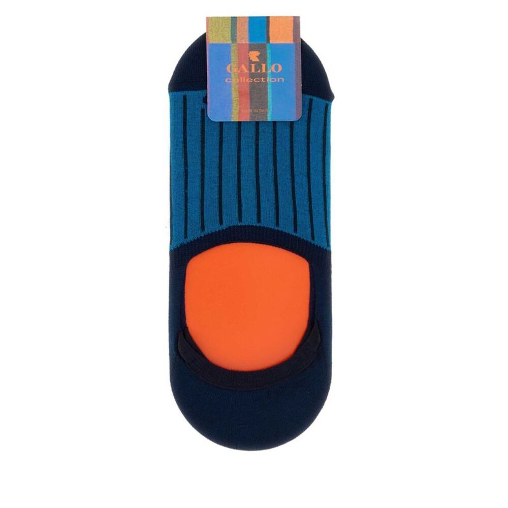 Gallo Men Two-Tone Stretch Cotton Blend Invisible Socks